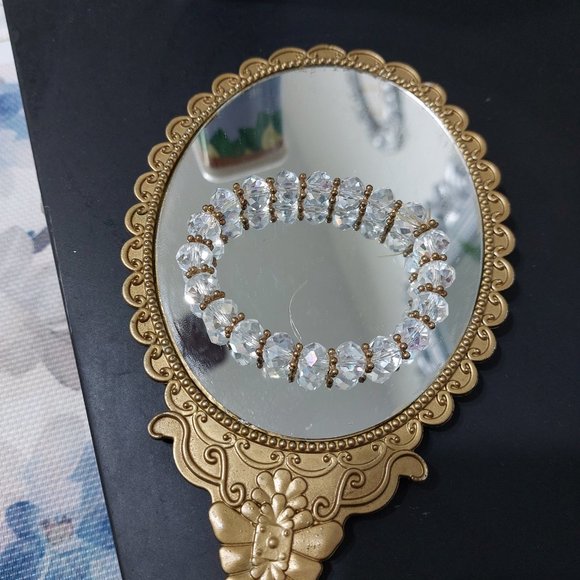 Faux Leather Xmas Green JOY Bracelet & Elastic Beads Bracelets SET OF 3 - Picture 9 of 9